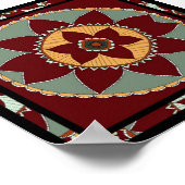 Ventilator voor kunstwerken Mandalafdruk Poster (Hoek)