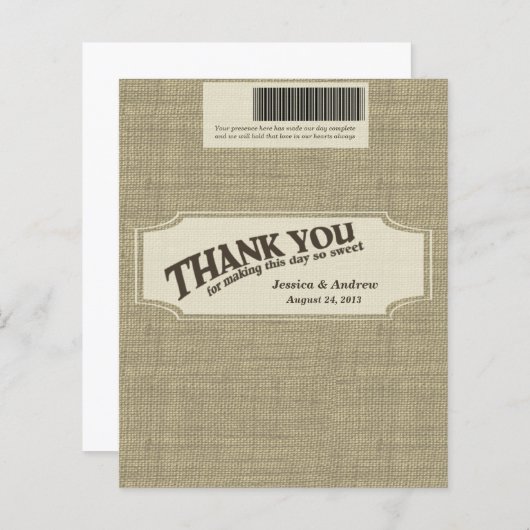 Ventilator voor Snoep van het Burlap (Voorkant / Achterkant)