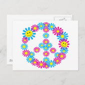 Ventilator vredesbord met gezichten briefkaart (Voorkant / Achterkant)