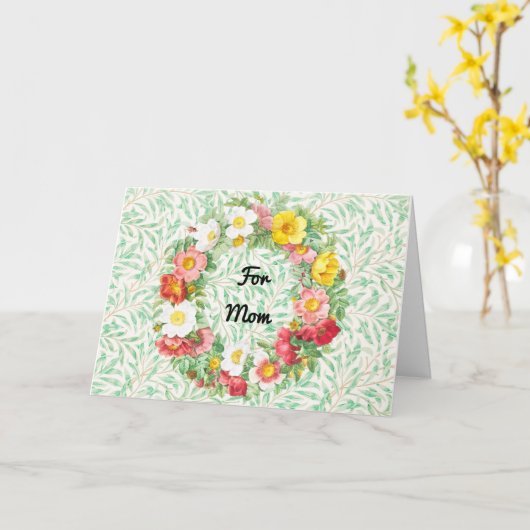  ventilator Wreath Wwaaronder Moederdag Kaart (Gele Bloem)