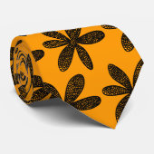 ventilator - zwart op licht Sinaasappel Stropdas (Opgerold)