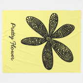  ventilator - zwart op lichtgeel fff888 fleece deken (Voorkant (Horizontaal))