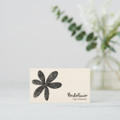 ventilator - zwart op wit (Cream Kaart) Visitekaartje (Staand voorkant)