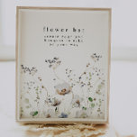 Ventilatoraanblaasbalkteken voor wilde bloemen poster<br><div class="desc">Dit is een elegant bloemenstaafje met mooie waterverf wildbloemen. Geef ALLE formulering uit om dit bloemstreepjesteken aan te passen aan uw gebeurtenisbehoeften   persoonlijke stijl:)</div>