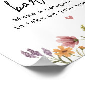 Ventilatoraanblaasbalkteken voor wilde bloemen poster (Hoek)