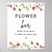 Ventilatoraanblaasbalkteken voor wilde bloemen poster (Voorkant)