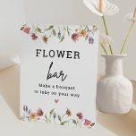 Ventilatoraanblaasbalkteken voor wilde bloemen reclamebord met voetstuk<br><div class="desc">Viel je baby aankomst met deze kleine wilde bloemen Baby shower uitnodiging! Ventilatoraanblaasbalkteken voor wilde bloemen</div>