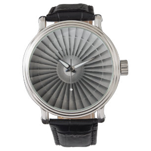 Ventilatorblades met Jet Engine Horloge