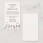 Ventilatorbloemenhok voor bridale receptie informatiekaartje (Voorkant / Achterkant)