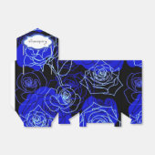 Ventilatorbox van onbewerkte blauwe Rozen Bedankdoosjes (Uitgevouwen)