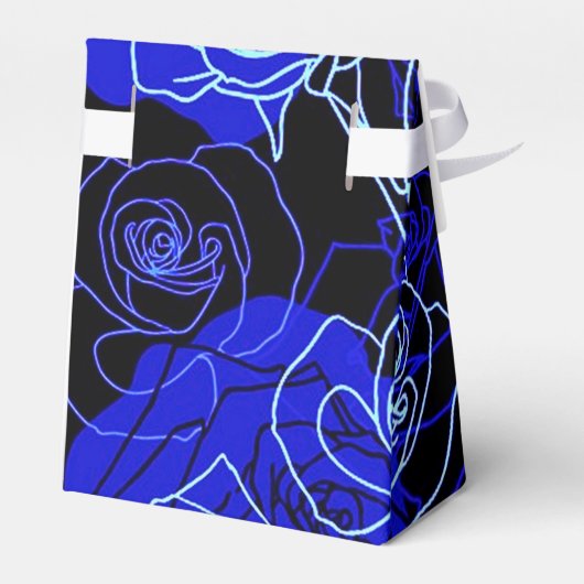 Ventilatorbox van onbewerkte blauwe Rozen Bedankdoosjes (Achterkant)