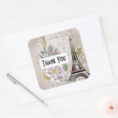  ventilatorcollage & eltoren Hartelijk dank Vierkante Sticker (Envelop)