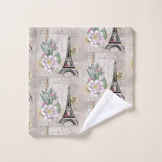  ventilatorcollage en elastiektowerpatroon bad handdoek (Wasdoekje)