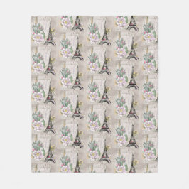  ventilatorcollage en elastiektowerpatroon fleece deken