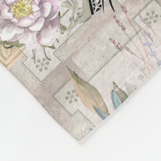 ventilatorcollage en elastiektowerpatroon fleece deken (Hoek)