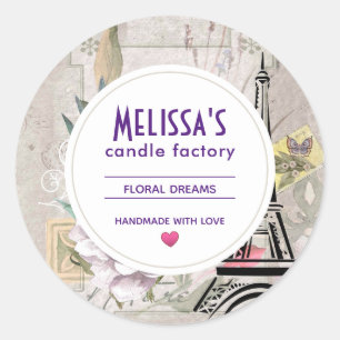 ventilatorcollage & olifantenkaarsenzeep ronde sticker