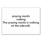 Ventilatoren, bidsprinkhaankreeften, leeskaarten kaart (Achterkant)