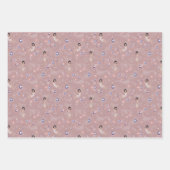  ventilatoren die zwart-roze patronen dansen inpakpapier vel (Voorkant 3)