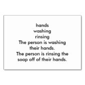 Ventilatoren, handschoenen met leeskaarten voor vo kaart (Achterkant)