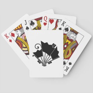 Ventilatoren in de vorm van een vlinder (Ohgi cho) Pokerkaarten