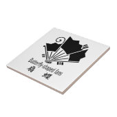 Ventilatoren in de vorm van een vlinder tegeltje (Zijkant)