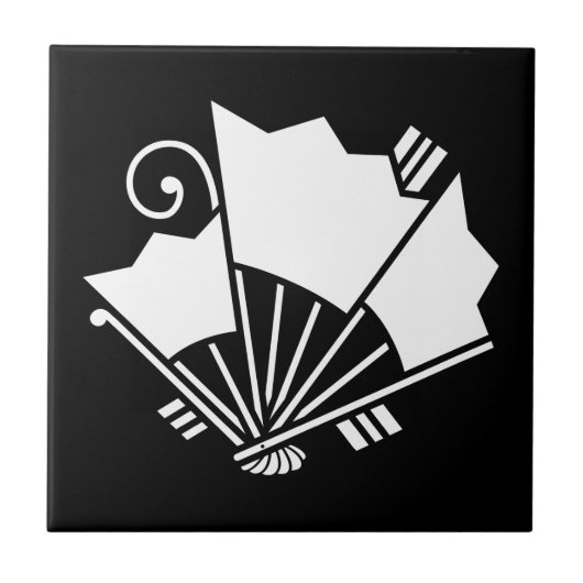 Ventilatoren met butterfly-vorm (Ageha) Tegeltje (Voorkant)