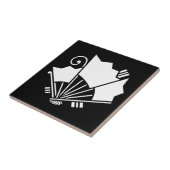 Ventilatoren met butterfly-vorm (Ageha) Tegeltje (Zijkant)