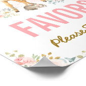 Ventilatoren nemen één / roze bosrijke dieren poster (Hoek)