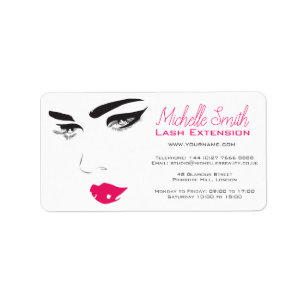 Ventilatoren roze lippen Lash Extensions Etiket