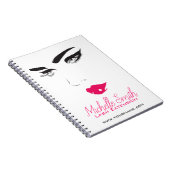 Ventilatoren roze lippen Lash Extensions Notitieboek (Rechterzijde)