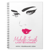 Ventilatoren roze lippen Lash Extensions Notitieboek (Voorkant)