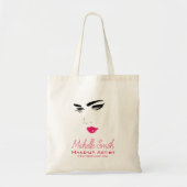 Ventilatoren roze lippen Lash Extensions Tote Bag (Voorkant)