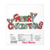 Ventilatoren voor prettige kerstSnoepjes Notitieblok (Voorkant)