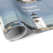 Ventilatorfamilie met prettige kerst cadeaupapier (Rol Hoek)