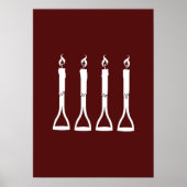 Ventilatorhandgrepen of vier kaarsen poster (Voorkant)