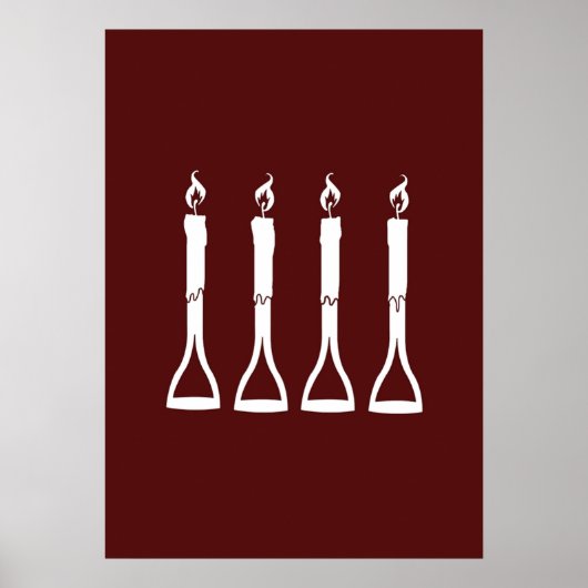 Ventilatorhandgrepen of vier kaarsen poster (Voorkant)