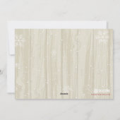 Ventilatorkaart met kerstboomplank feestdagenkaart (Achterkant)