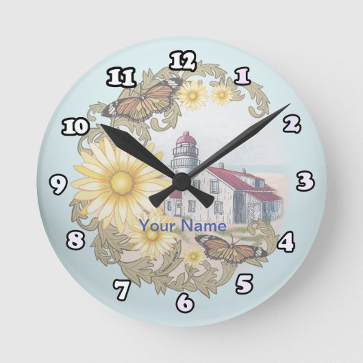 Ventilatorkast voor vlinders ronde klok (Voorkant)