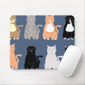 Ventilatorkunst voor kattenbakken Cartoon Muismat (Met muis)