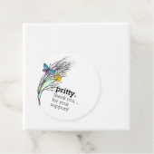 Ventilatorlabels met vlindervelden bedankjes labels (In situ)