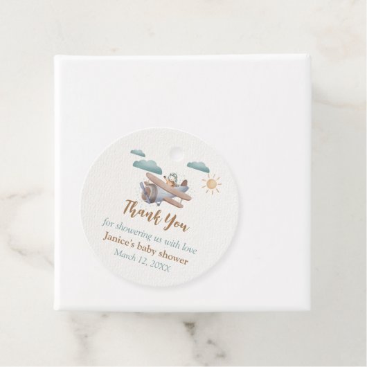 Ventilatorlabels voor Baby shower Bedankjes Labels (In situ)