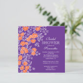 ventilatormodern Paars en Oranje Vrijgezellenfees Kaart (Staand voorkant)