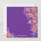 ventilatormodern Paars en Oranje Vrijgezellenfees Kaart (Achterkant)