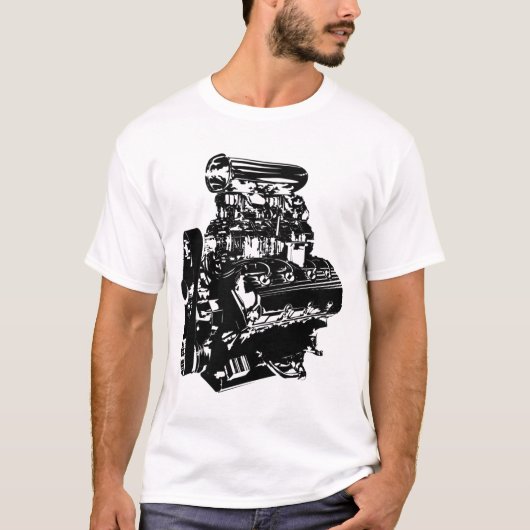 Ventilatormotor in zwart t-shirt (Voorkant)