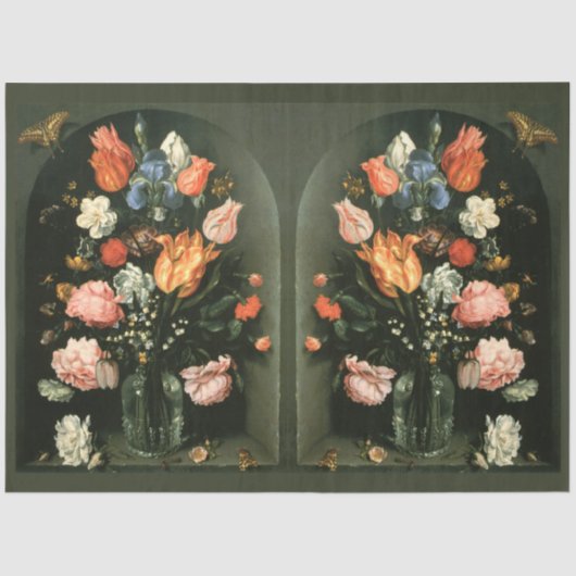  ventilatorontvlechting Antiek Floral schilderen Tissuepapier (Voorkant)