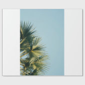 Ventilatorpalm onder blauwe hemel cadeaupapier (Vlak)