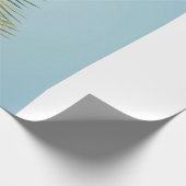 Ventilatorpalm onder blauwe hemel cadeaupapier (Hoek)