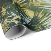Ventilatorpalm onder blauwe hemel cadeaupapier (Rol Hoek)