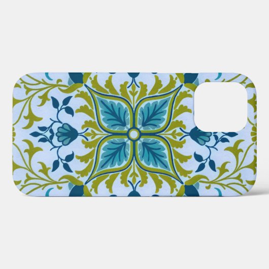  ventilatorpatroon Aqua en groene telefoontas Case-Mate iPhone Case (Achterkant (horizontaal))