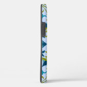 ventilatorpatroon Aqua en groene telefoontas Case-Mate iPhone Case (Achterkant / Rechts)